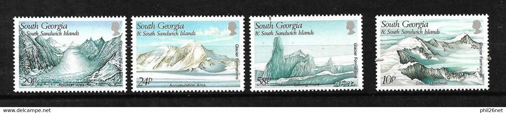 South Georgia And Sandwich Islands Y Et T N° 192 à 195  Neufs * *   B/TB = MNH F/ VF   - Südgeorgien