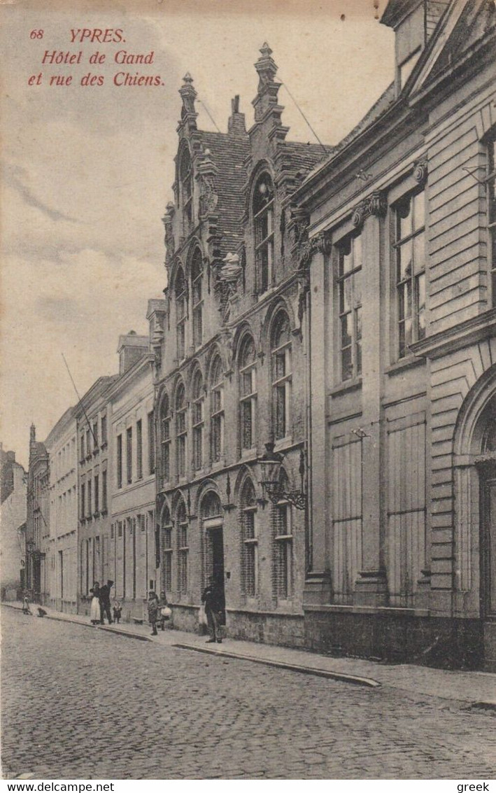 Ieper - Ypres / Hotel De Gand Et Rue Des Chiens --> Onbeschreven - Ieper