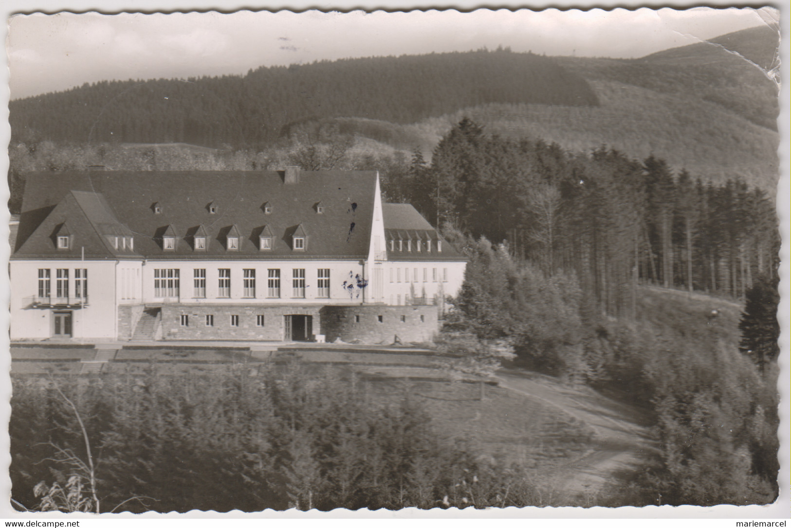 ALLEMAGNE - MESCHEDE (SAVERLAND) - RASTHAUS HENNESEE - CPSM Dentelée Petit Format En Noir Et Blanc - Meschede