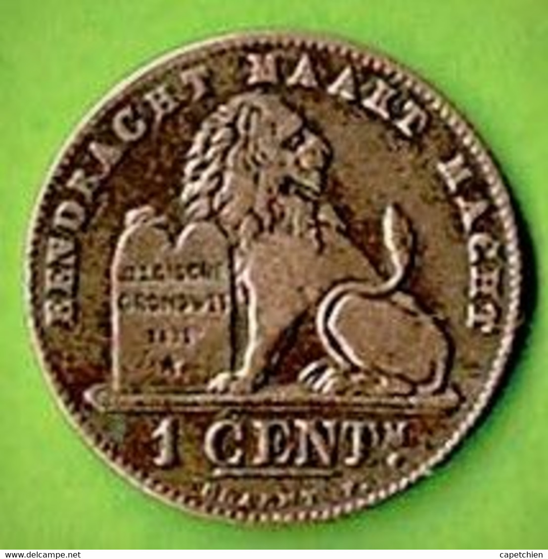 BELGIQUE / 1 CTS / 1907 / LEGENDE EN FLAMAND - 1 Cent