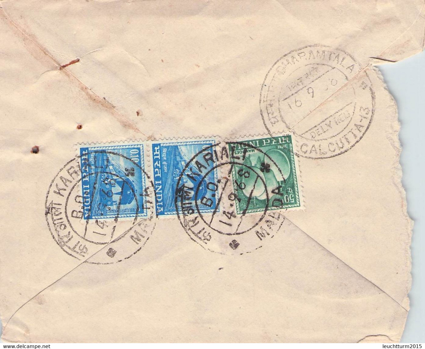 INDIA - STATIONARY COVER/RECO 1968 KARIALI > CALCUTTA // G117 - Buste