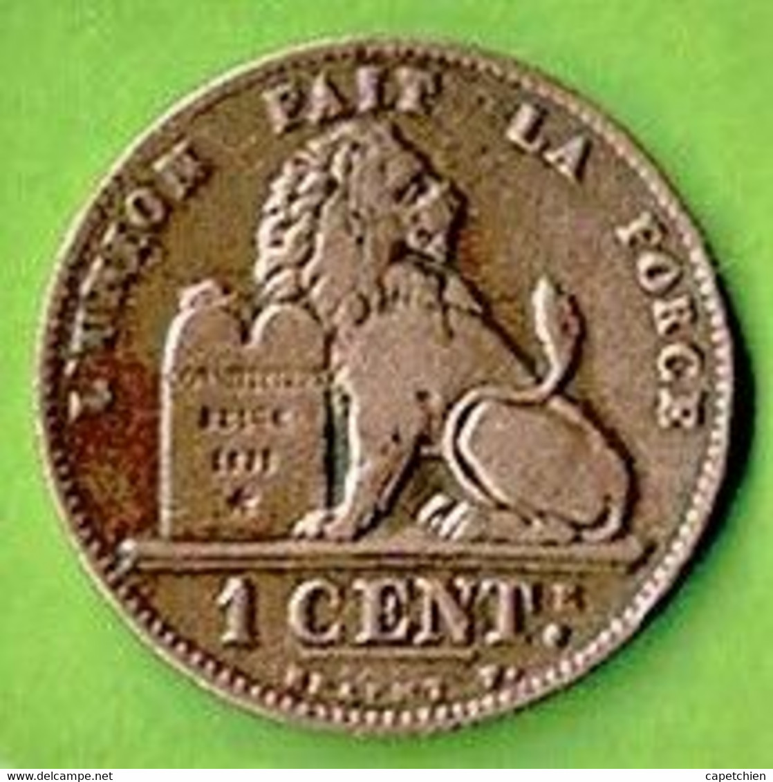 BELGIQUE / 1 CT / 1907 / LEGENDE EN FRANCAIS - 1 Cent