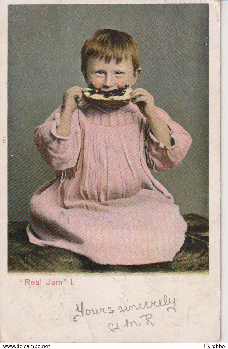 UNITED KINGDOM - Humour - "Real Jam - I" - VG Liverpool Postmark 1902 - Child With Food - Humour