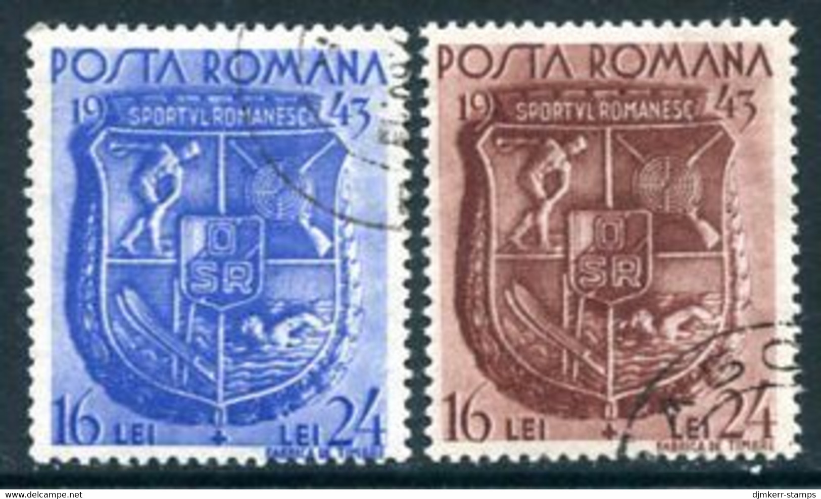 ROMANIA 1943 Sport Week Used.  Michel 775-76 - Usado