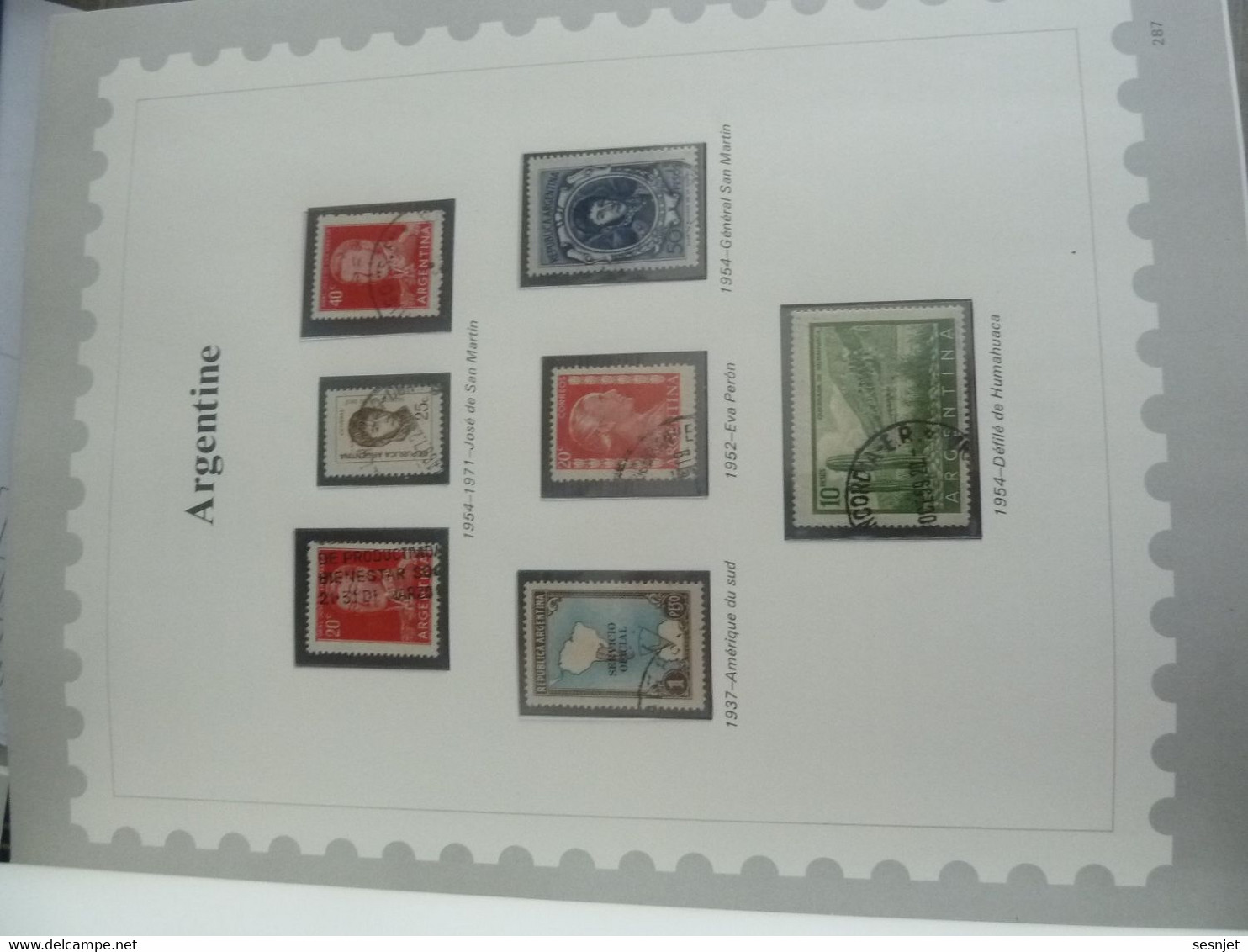 Argentine - Feuillet De Timbres Oblitérés - Années 1937 -1952-1954-1971 - - Collections, Lots & Series