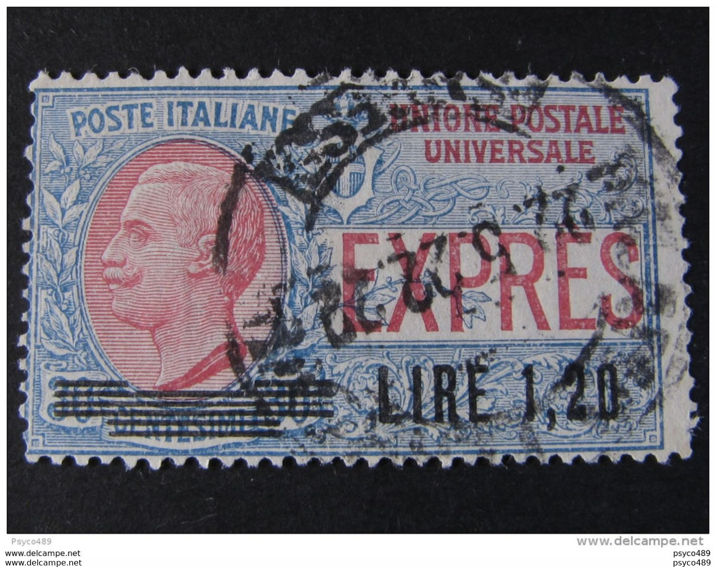 ITALIA Regno Espressi -1921- "Effigie" £. 1,20 US° (descrizione) - Poste Exprèsse
