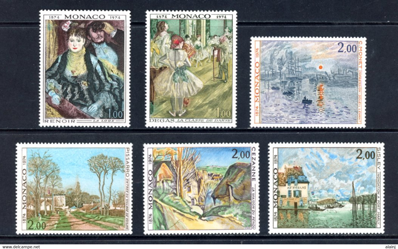 Monaco   Y&T   967 - 972   XX   ---   Impressionistes   --  Impeccable. - Unused Stamps