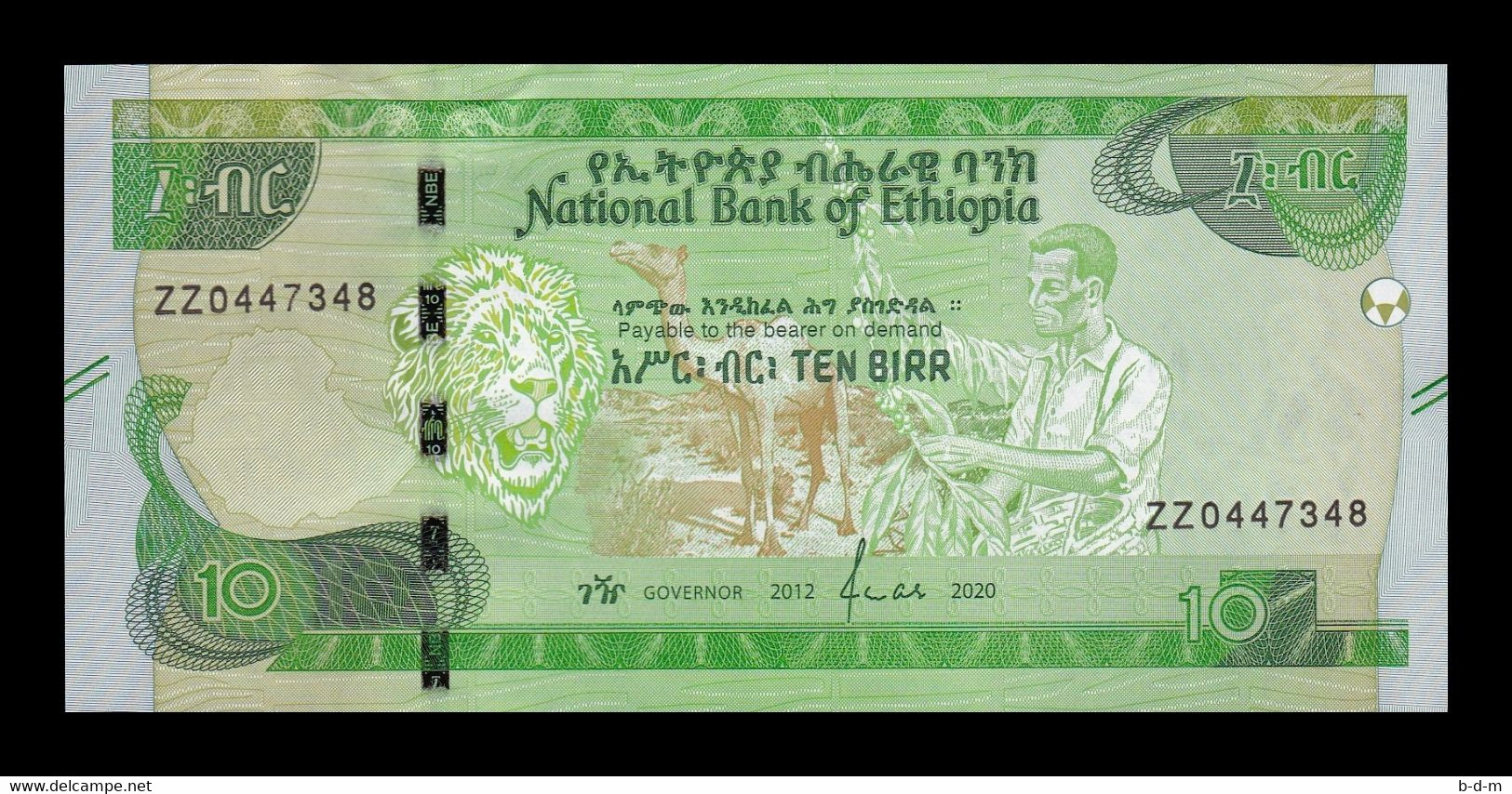 Etiopia Ethiopia 10 Birr 2020 Pick 55 Replacement Serie ZZ SC UNC - Ethiopië