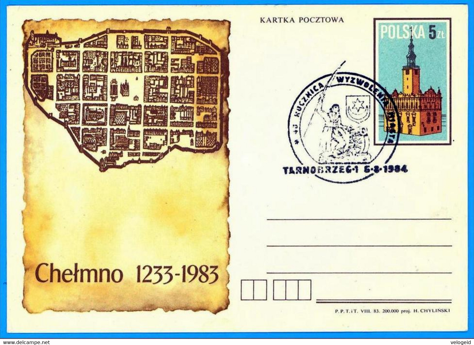 Polonia. Poland. 1984. Matasello Especial. Special Postmark. Anniversary Liberation Of The City. Tarnobrzeg - Máquinas Franqueo (EMA)