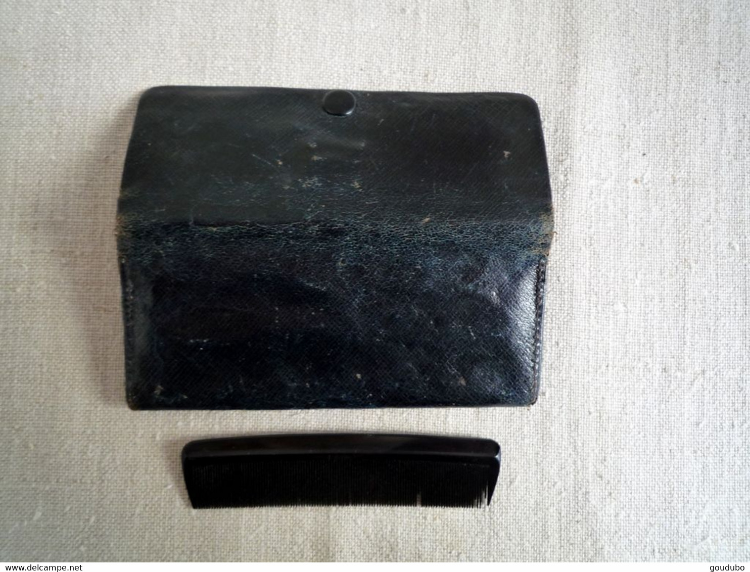 Necessaire De Toilette De Poche Ancien étui Cuir Noir Début 20ème - Accessories