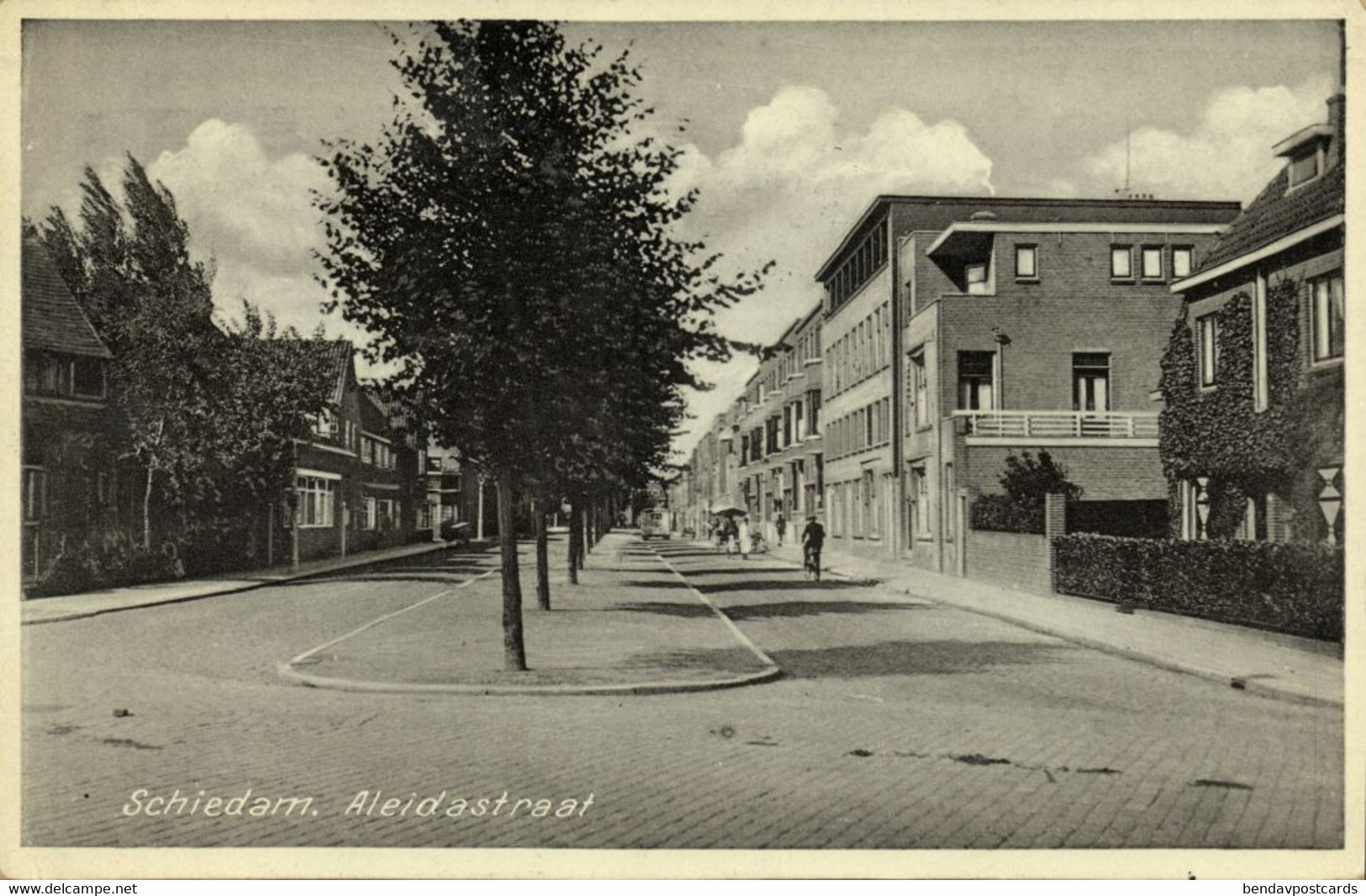 Nederland, SCHIEDAM, Aleidastraat (1939) Ansichtkaart, Due To - Schiedam