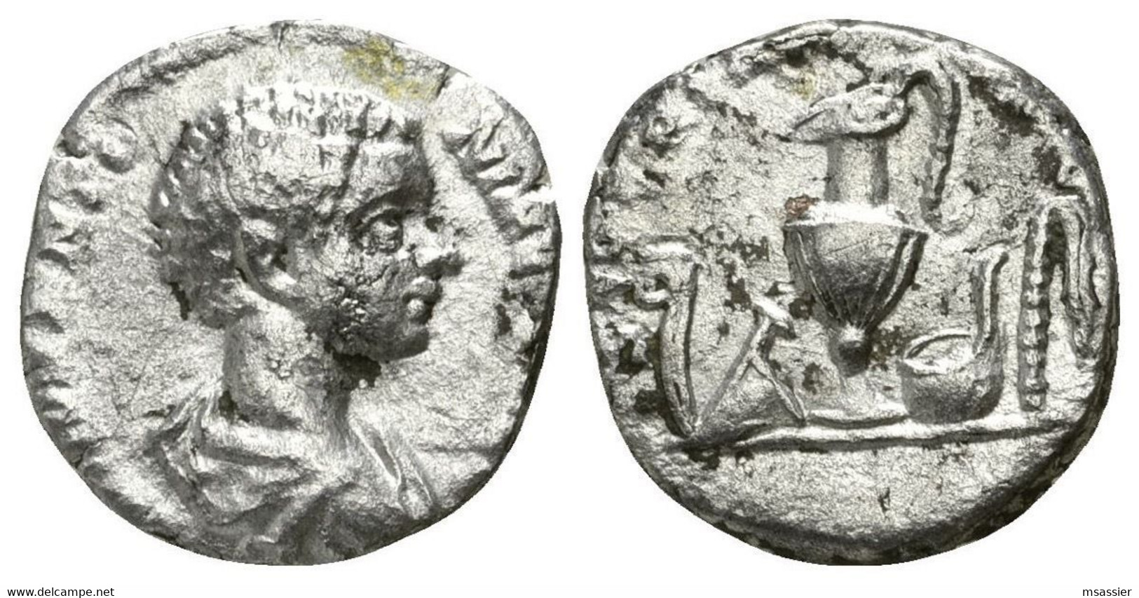 Caracalla Instruments Sacrificiels - 1,97 G (RIC 4, RSC 587, BMC 184) - The Severans (193 AD To 235 AD)