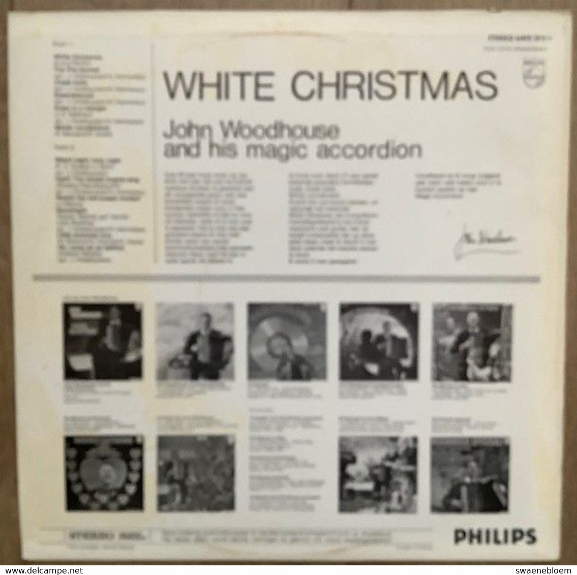 LP.- WHITE CHRISTMAS. JOHN WOODHOUSE & HIS MAGIC ACCORDION - Weihnachtslieder