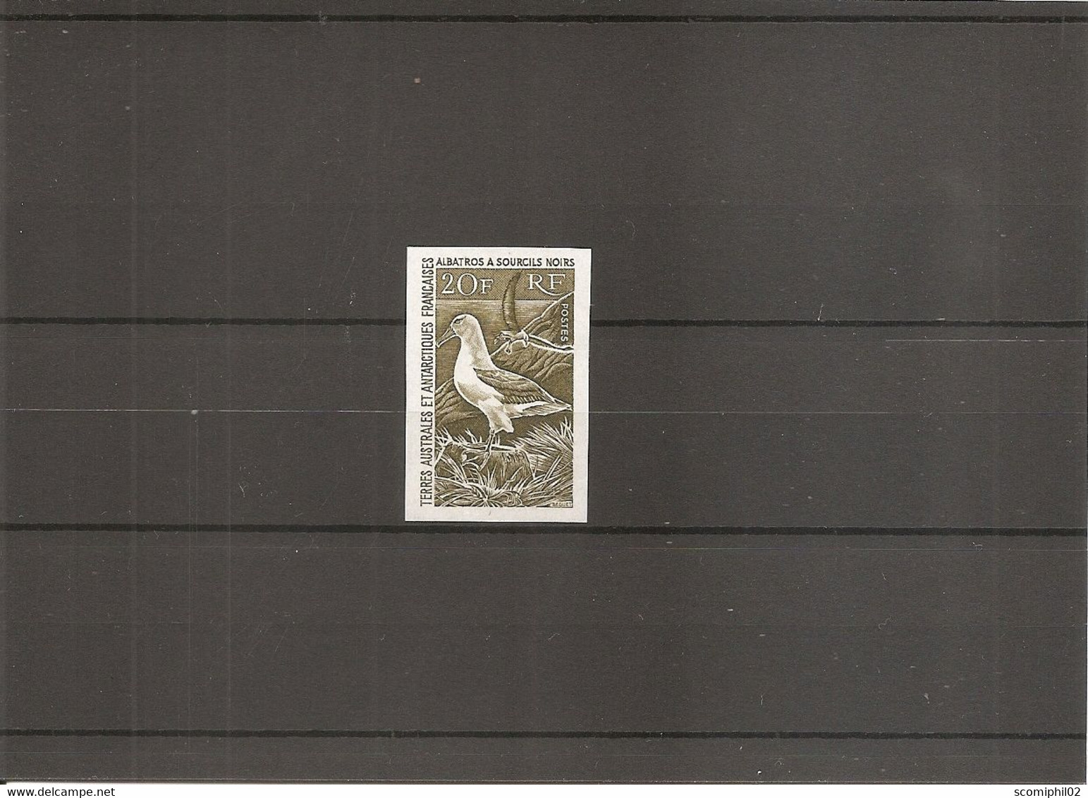 TAAF - Oiseaux - Albatros ( 24 En Essai De Couleur Non Dentelé Vert-brun XXX -MNH- ) - Imperforates, Proofs & Errors