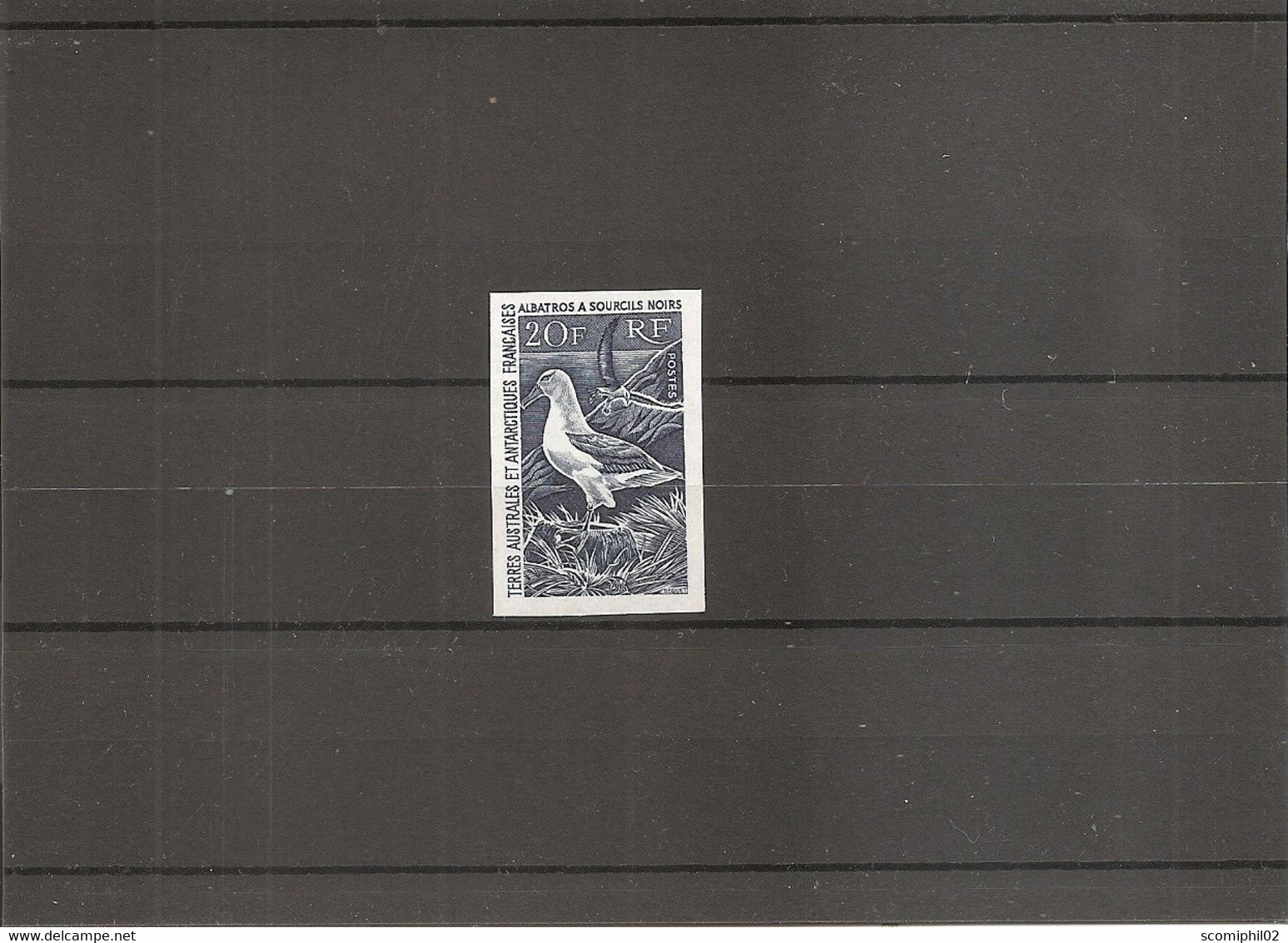 TAAF - Oiseaux - Albatros ( 24 En Essai De Couleur Non Dentelé Bleu Foncé XXX -MNH- ) - Imperforates, Proofs & Errors