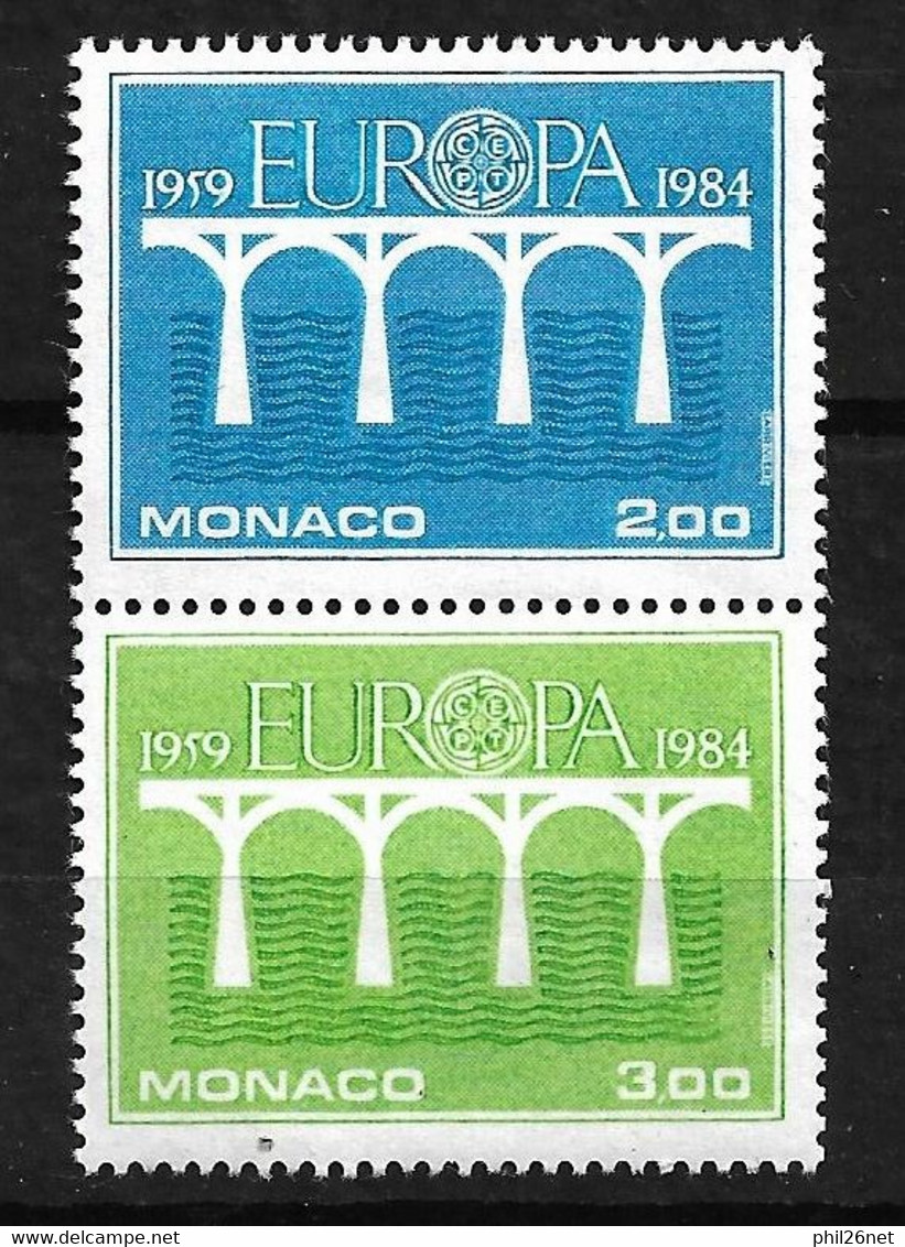 Monaco N° 1418 Et 1419 Europa 1984 Neufs *    * T B = MNH VF    - 1984