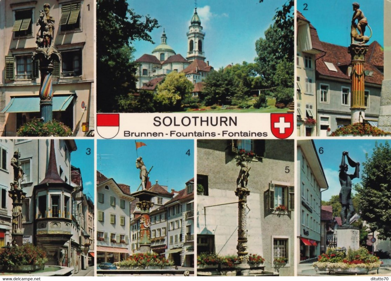 Solothurn - Brunnen - Fountains - Fontaines - Formato Grande Viaggiata – E 17 - Fontaines