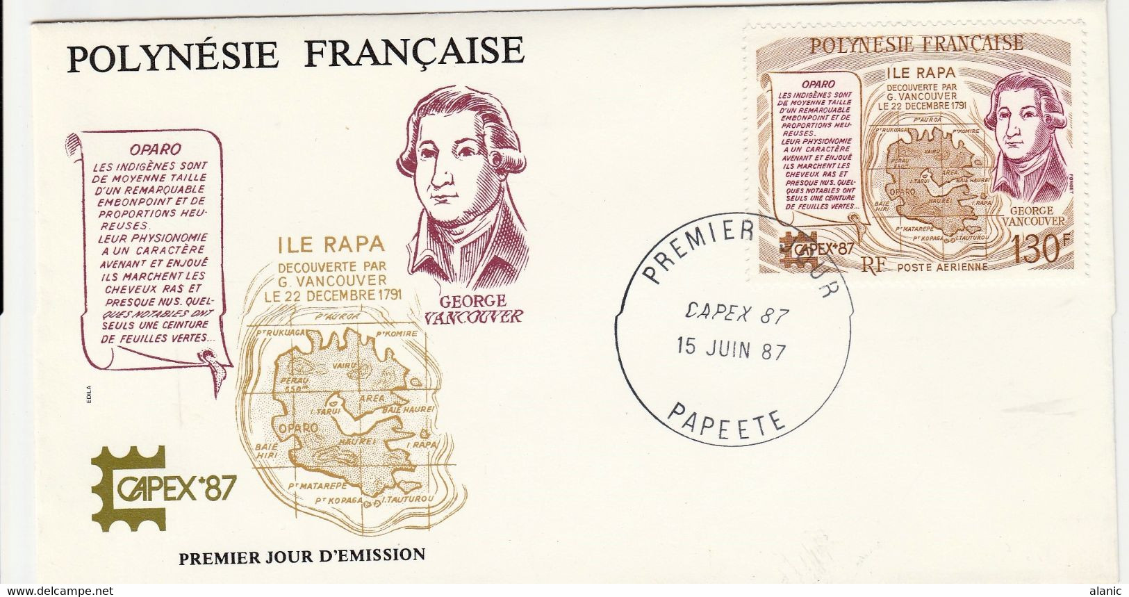 Polynésie Française > 1987>10 PLIS  FDC  ANNEE 1987 - Covers & Documents