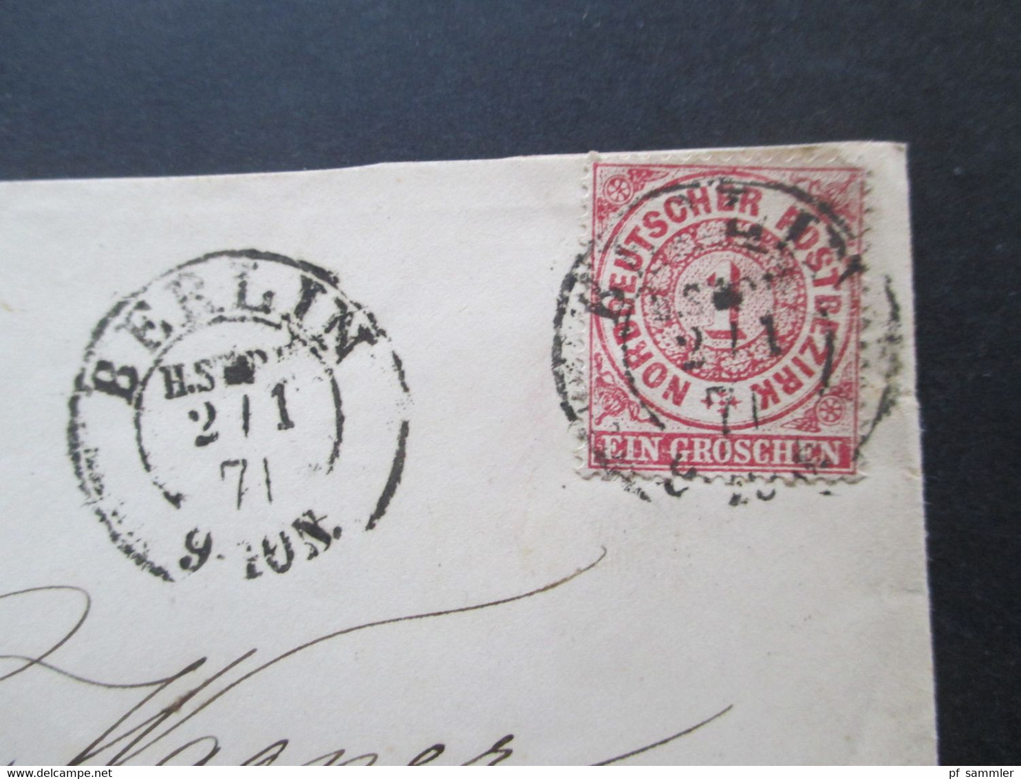 Altdeutschland NDP 1871 Nr. 16 EF Bedruckter Umschlag Tuch Manufactur Adolph Rosenstiel Jr. Berlin Nach Nagold Mit K2 - Storia Postale