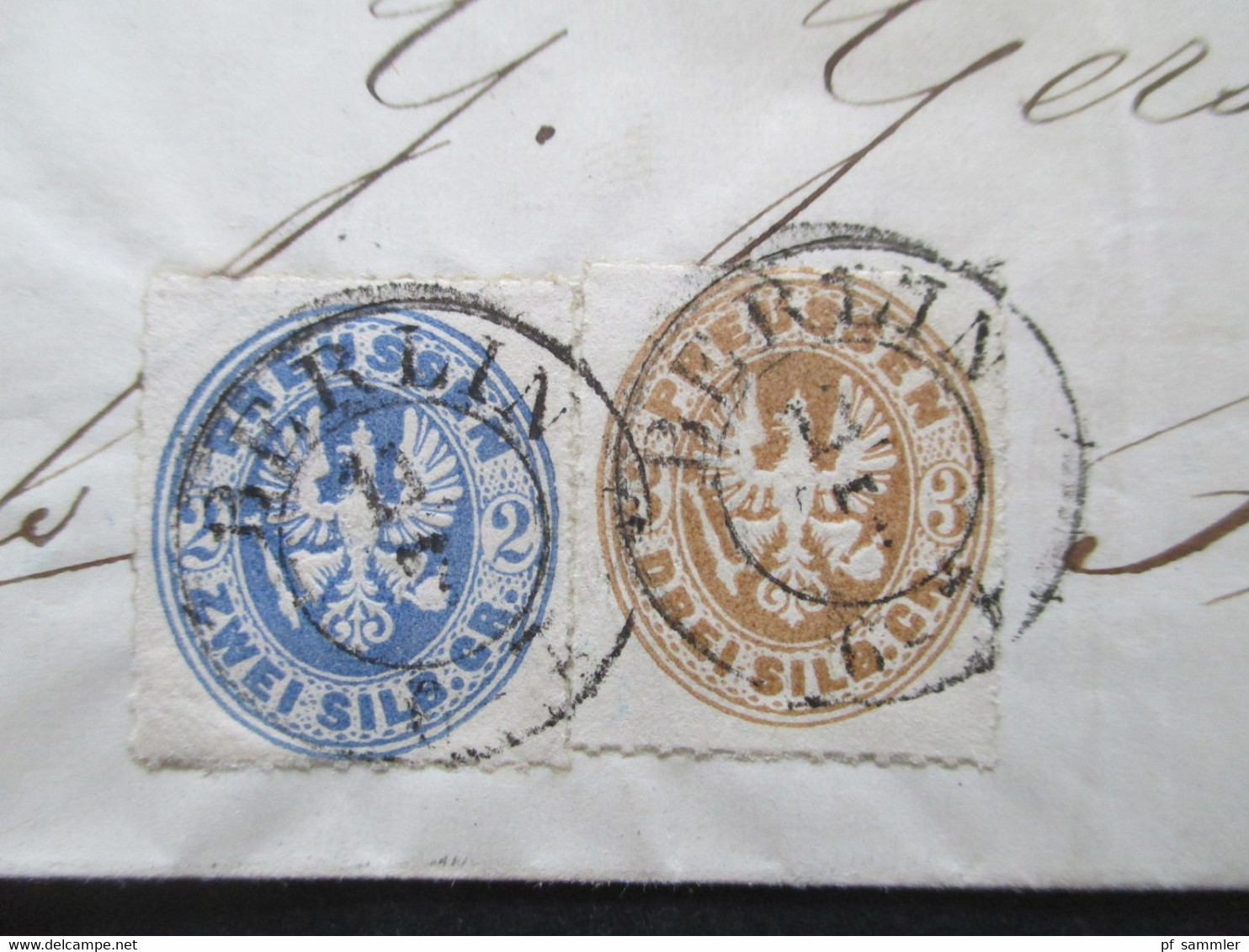 Altdeutschland Preussen 1862 Nr. 18 / 18 MiF Einschreiben Roter Stempel Recomandirt Berlin - Jena Mit L2 Ank. Stempel - Storia Postale