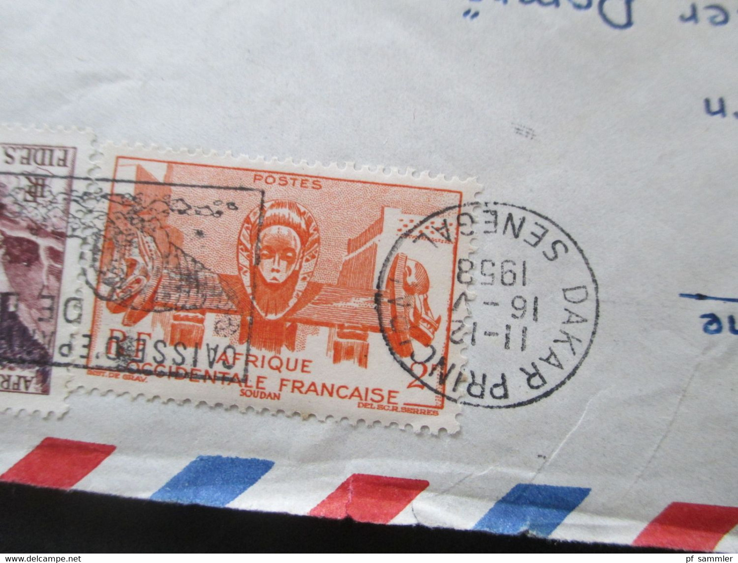 Frankreich Kolonie Senegal U. Elfenbeinküste MiF Stempel Dakar Principal Absender Von M.S. Meteor Air Mail Par Avion - Storia Postale