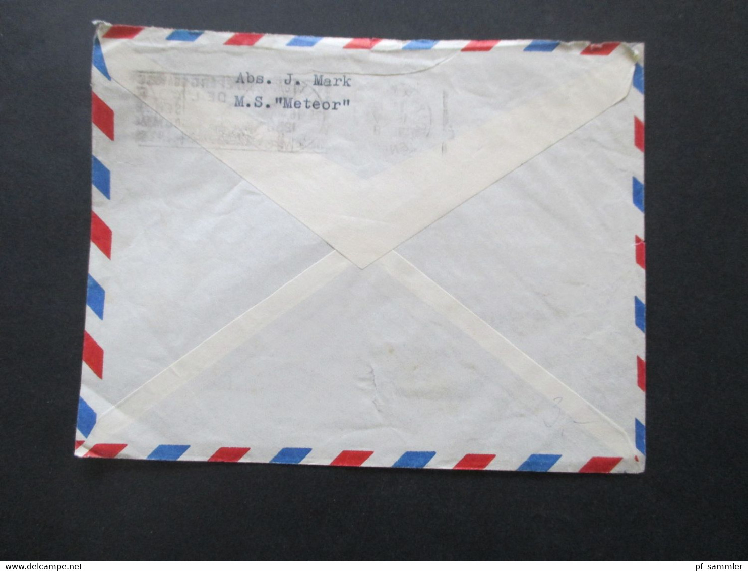 Frankreich Kolonie Senegal u. Elfenbeinküste MiF Stempel Dakar Principal Absender von M.S. Meteor Air Mail Par Avion