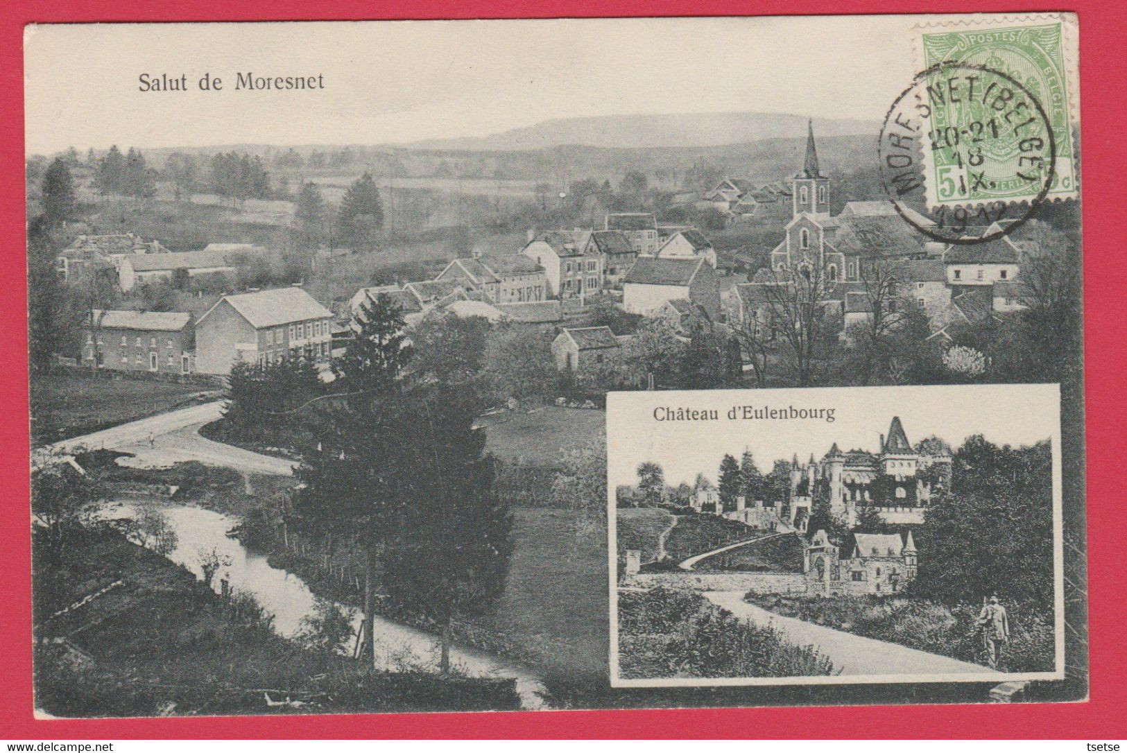 Salut De Moresnet - Panorama Et Château D'Eulenbourg ... 2 Vues - 1912 ( Voir Verso ) - Plombières