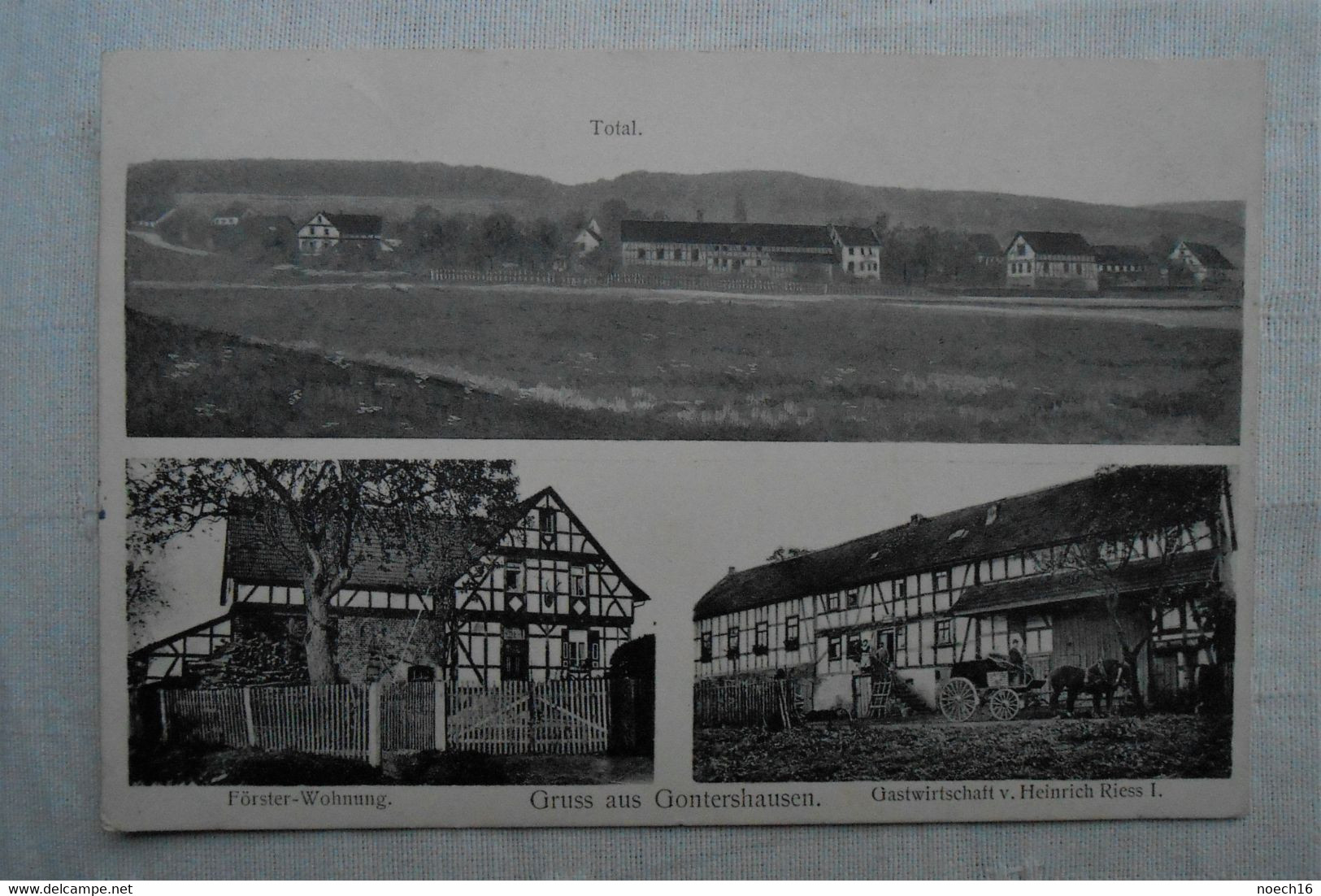 CPA 1915 Gruss Aus Gontershausen. Total/ Gastwirtschaft Mit Pferdewagen & Förster-Wohnung. Allemagne - Homberg