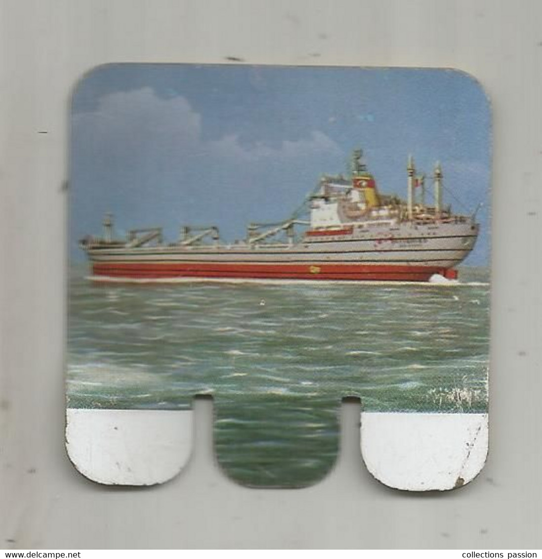 Plaque En Tole HUILOR à Monter , Bateau , LE PATIGNIES , Belgique 1962,minéralier - Tin Signs (vanaf 1961)