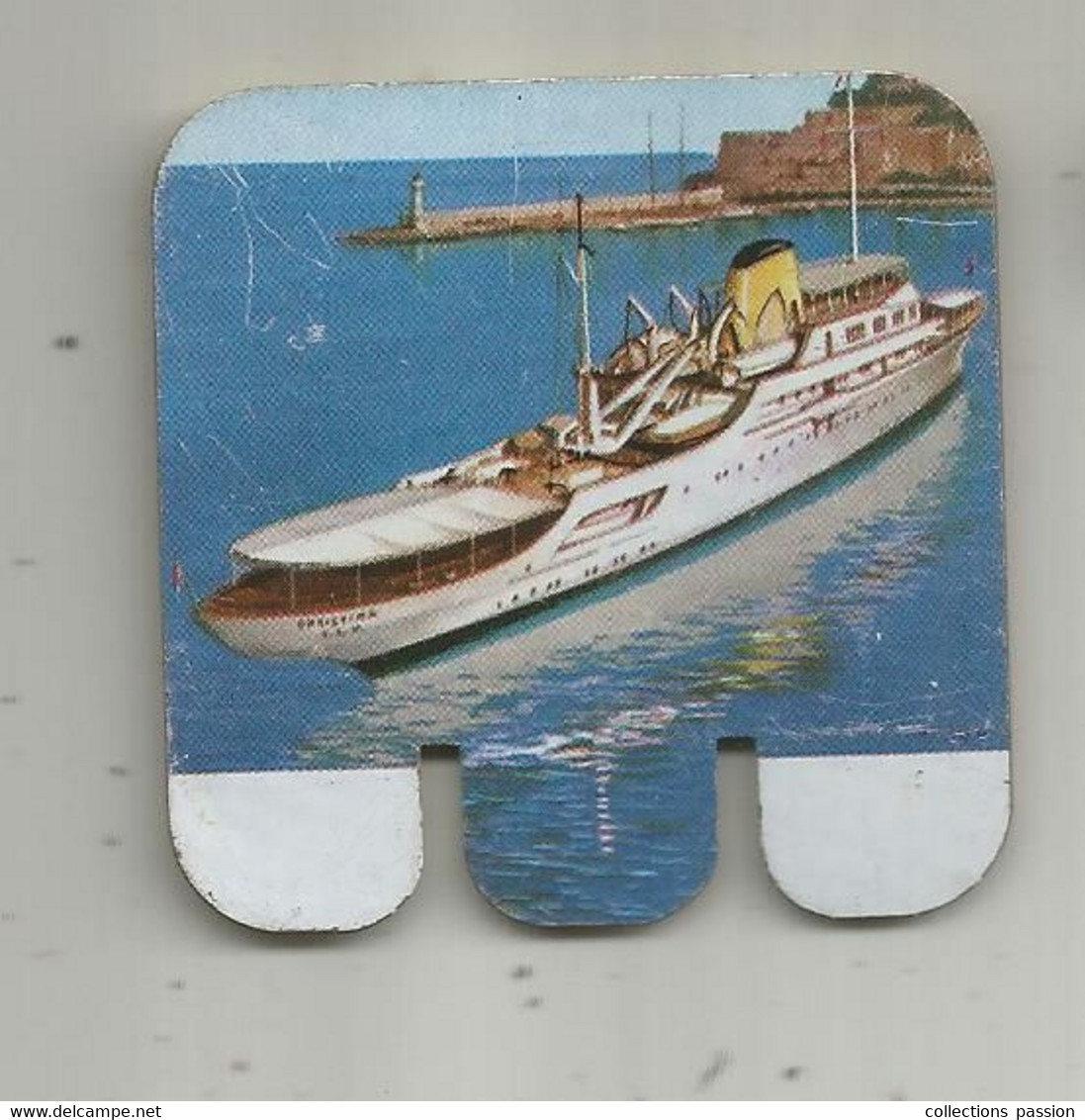 Plaque En Tole HUILOR à Monter , Bateau , LE CHRISTINA ,Libéria 1949 , Yacht - Targhe In Lamiera (a Partire Dal 1961)