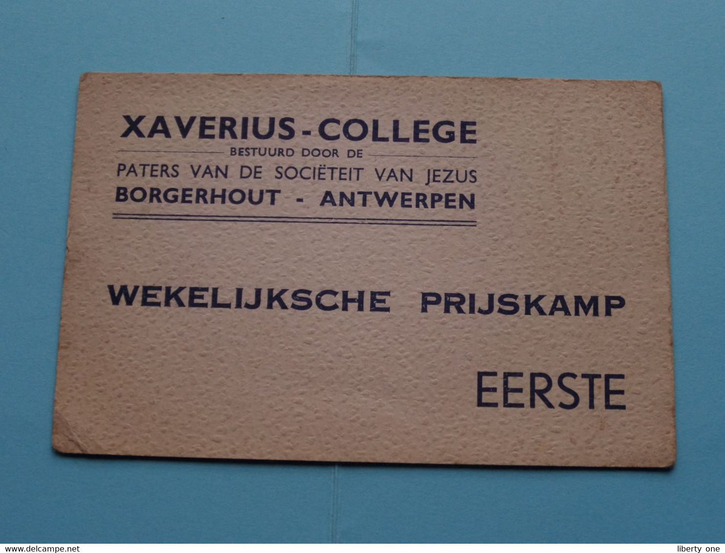 XAVERIUS - COLLEGE Paters Van De Sociëteit Van Jezus BORGERHOUT ( Anvers ) 11 X 7 Cm. ( Zie Foto's ) Prijskamp ! - Visitenkarten