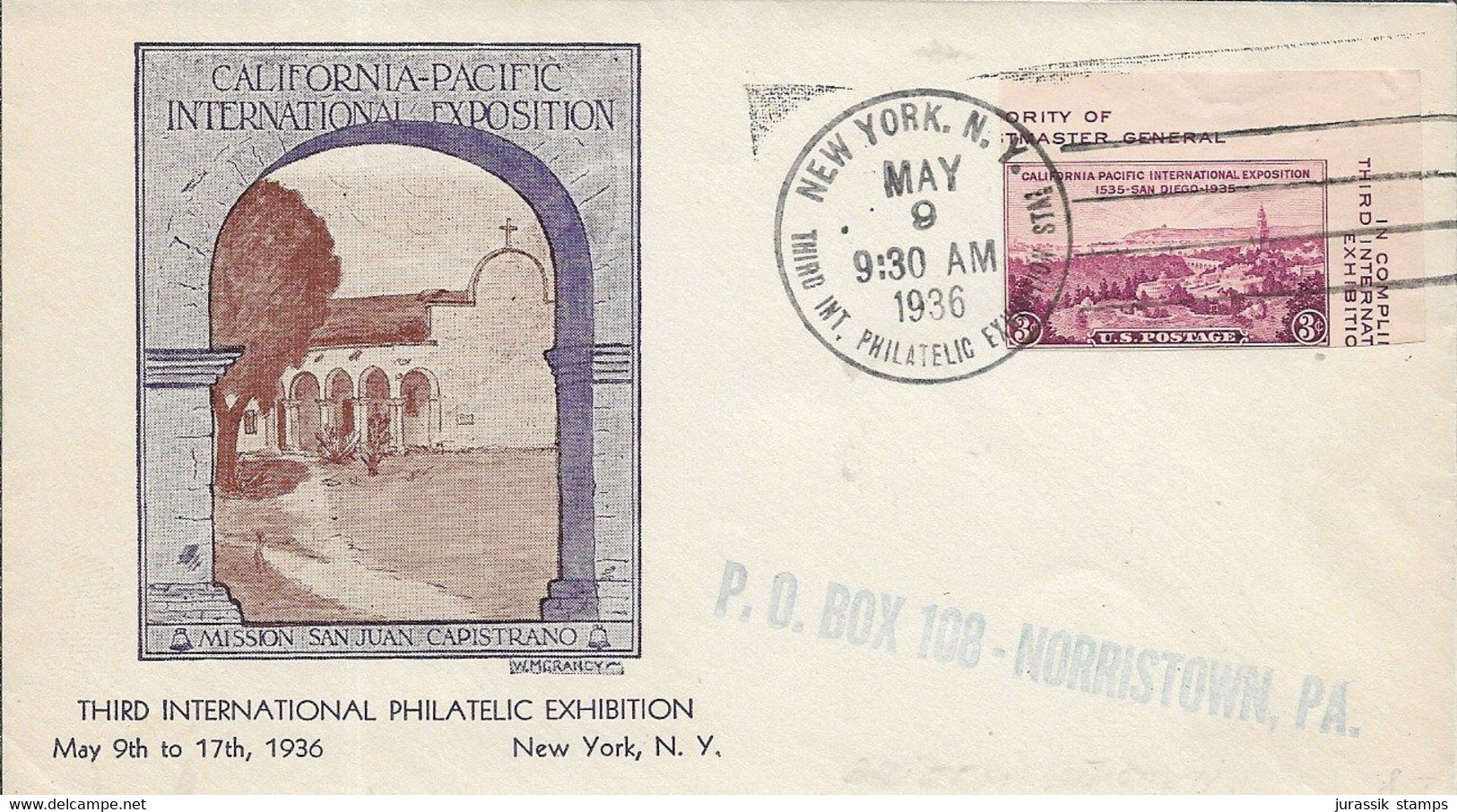 United States    - 1936 FDC CALIFORNIA PACIFIC INTERNATIONAL EXPOSITION -  1580 - 1851-1940