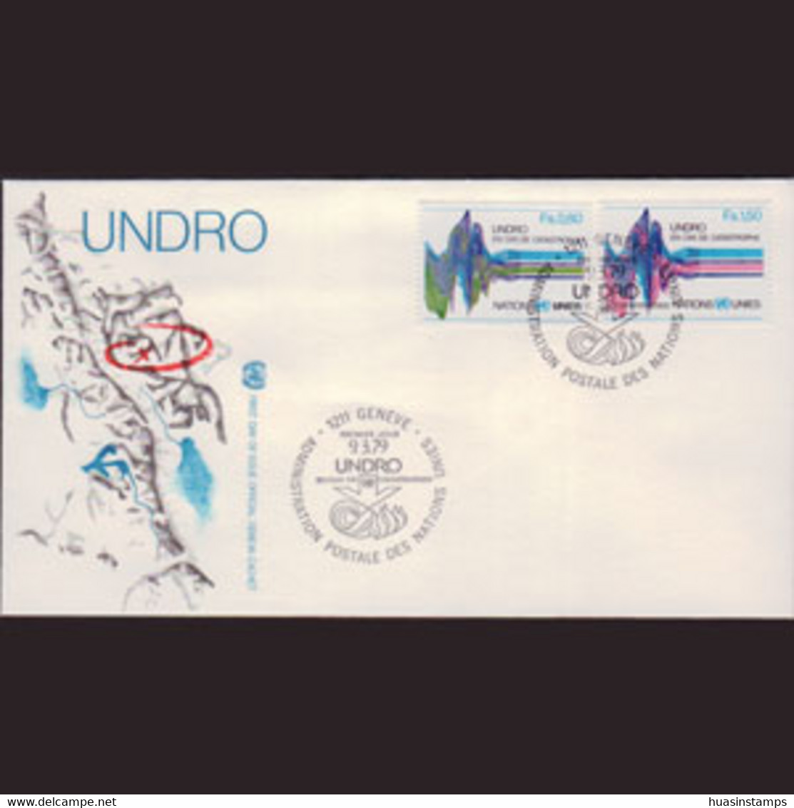 UN-GENEVA 1979 - FDC - 82-3 Disaster Relief - Cartas & Documentos