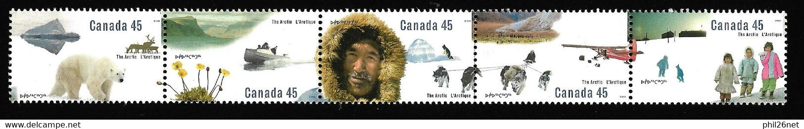 Canada Michel Bande N°1510 à 1514 Artic   Neufs * * B/T B= MNH VF    - Expéditions Arctiques