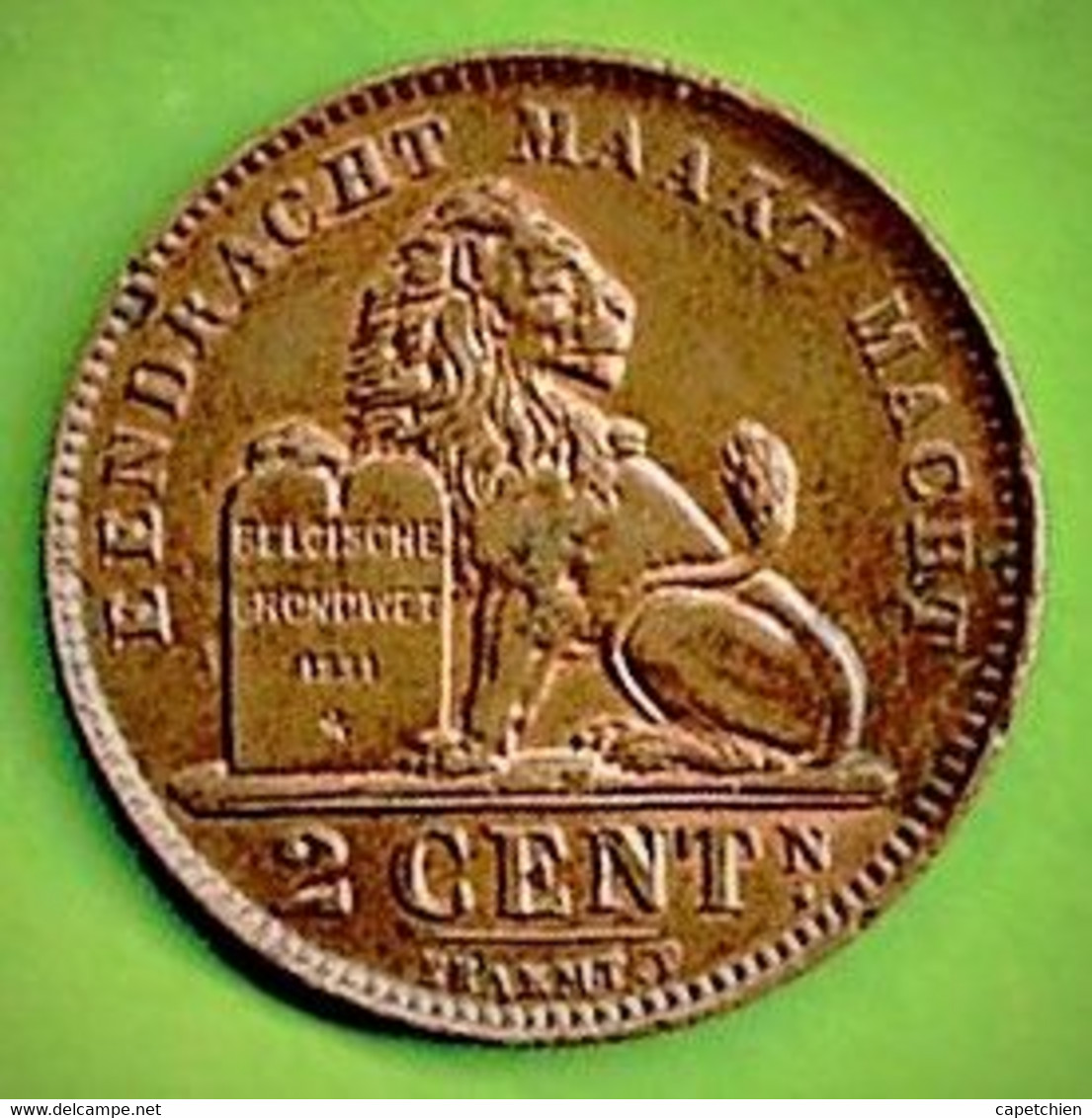 BELGIQUE / 2 CTS / 1919 / LEGENDE EN FLAMAND - 2 Cents