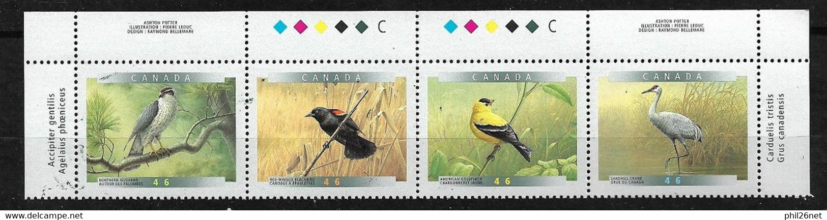 Canada  Bande N° 1637  à 1640  Oiseaux     Neufs * *    B/TB        - Collections, Lots & Series