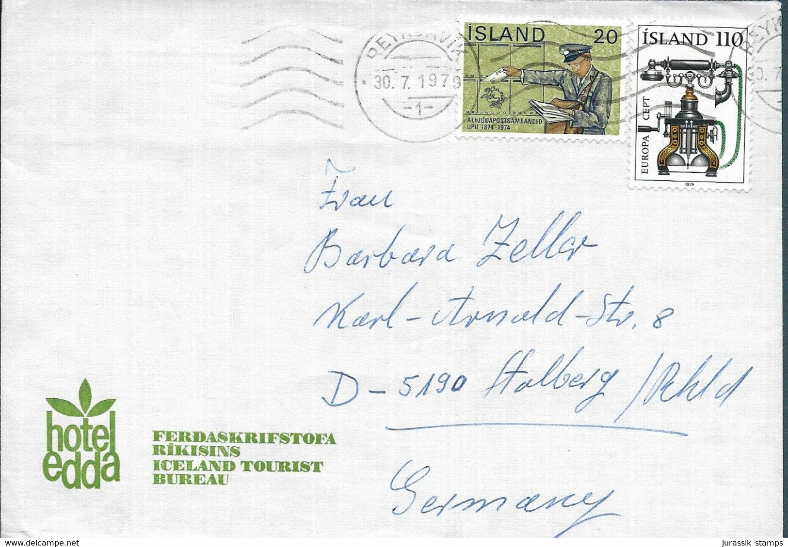 ISLAND ICELAND  - NICE 1979   COVER TO GERMANY    - 1634 - Covers & Documents