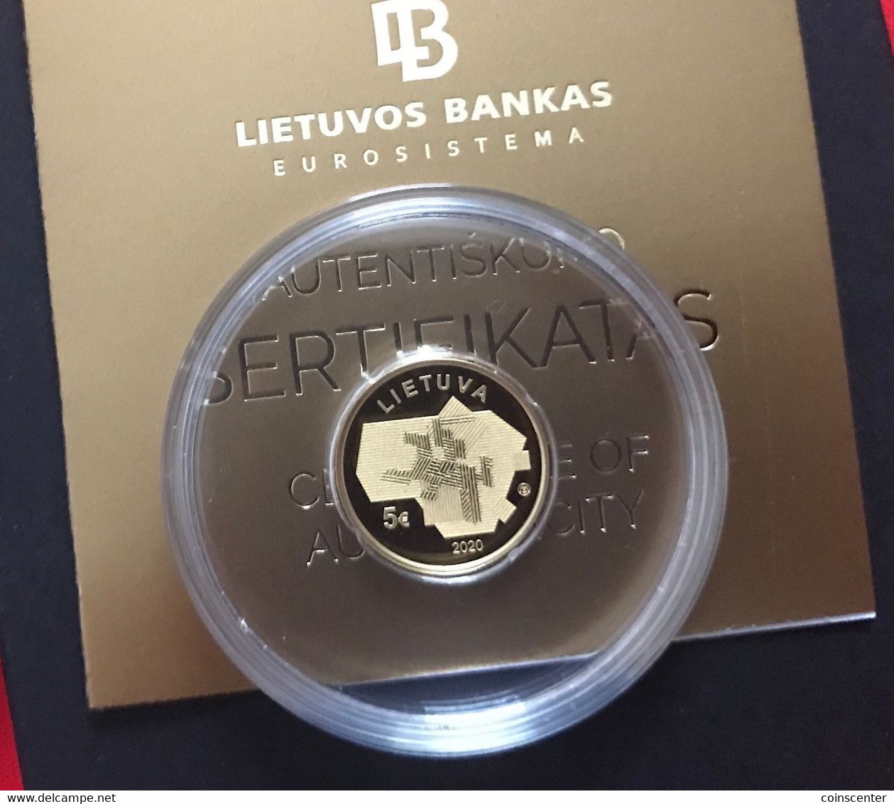 Lithuania 5 Euro 2020 "Lithuanian Science - Agricultural Sciences" AU Gold PROOF - Lithuania