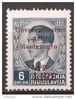 1942  ITALIA OCCUPAZIONE MONTENEGRO CRNA GORA OVERPRINT ROUGE NEVER  HINGED - Montenegro