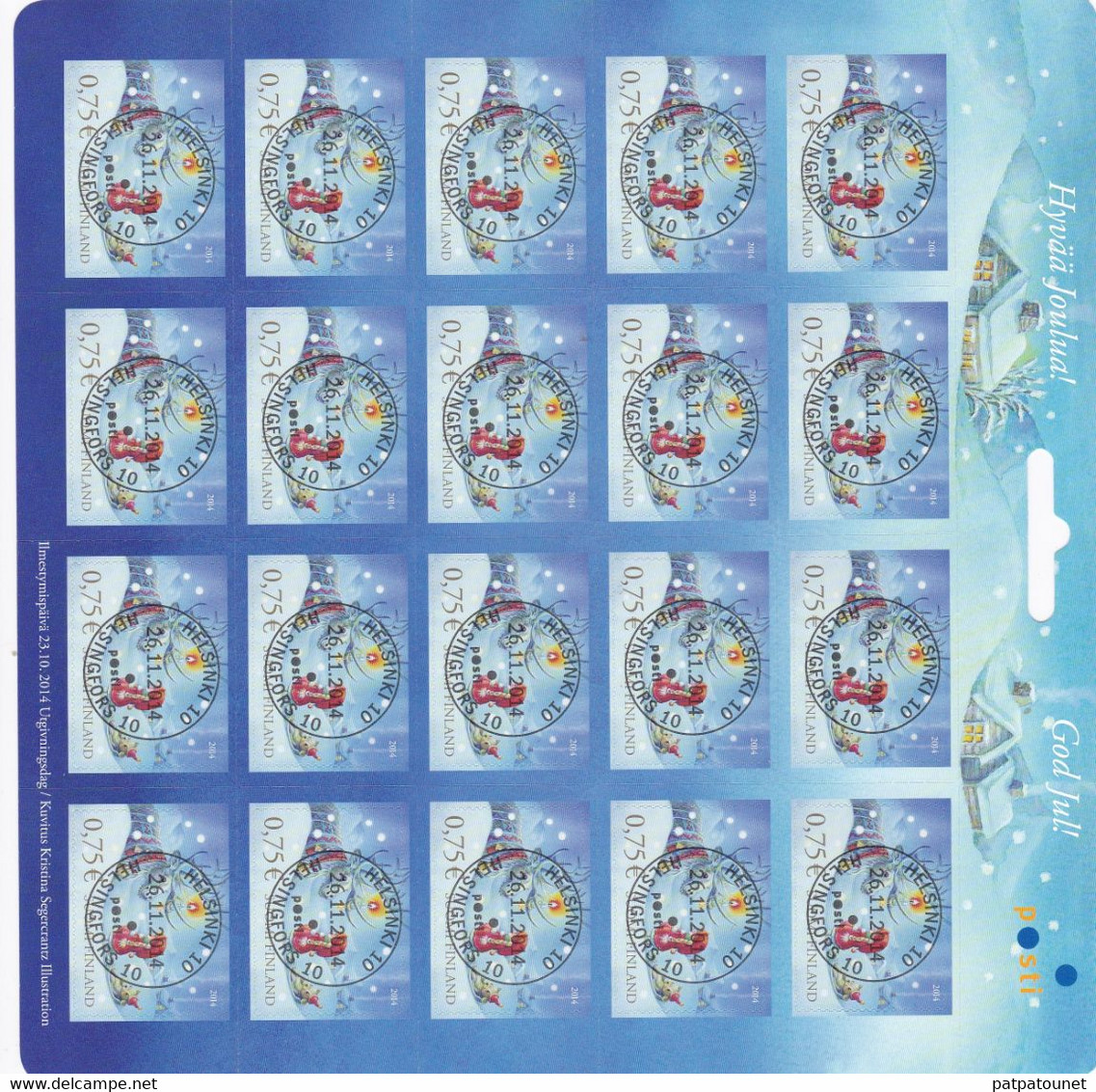 Finlande YV F 2308 O 2014 Noël - Used Stamps