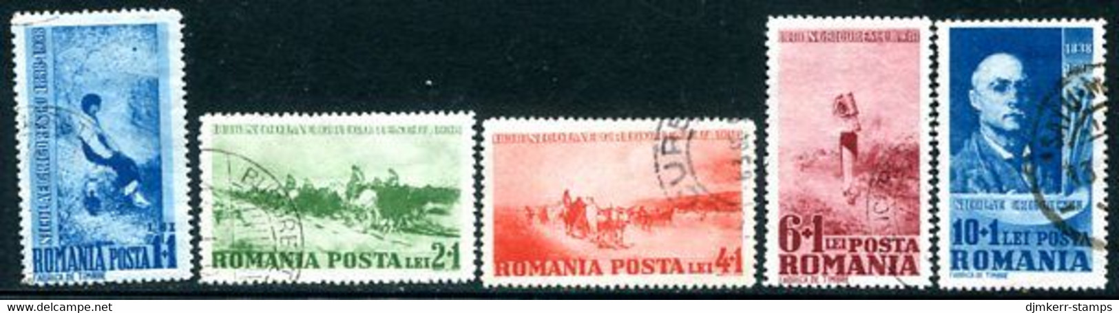 . ROMANIA 1938 Grigorescu Centenary Set  Used.  Michel 564-68 - Gebruikt