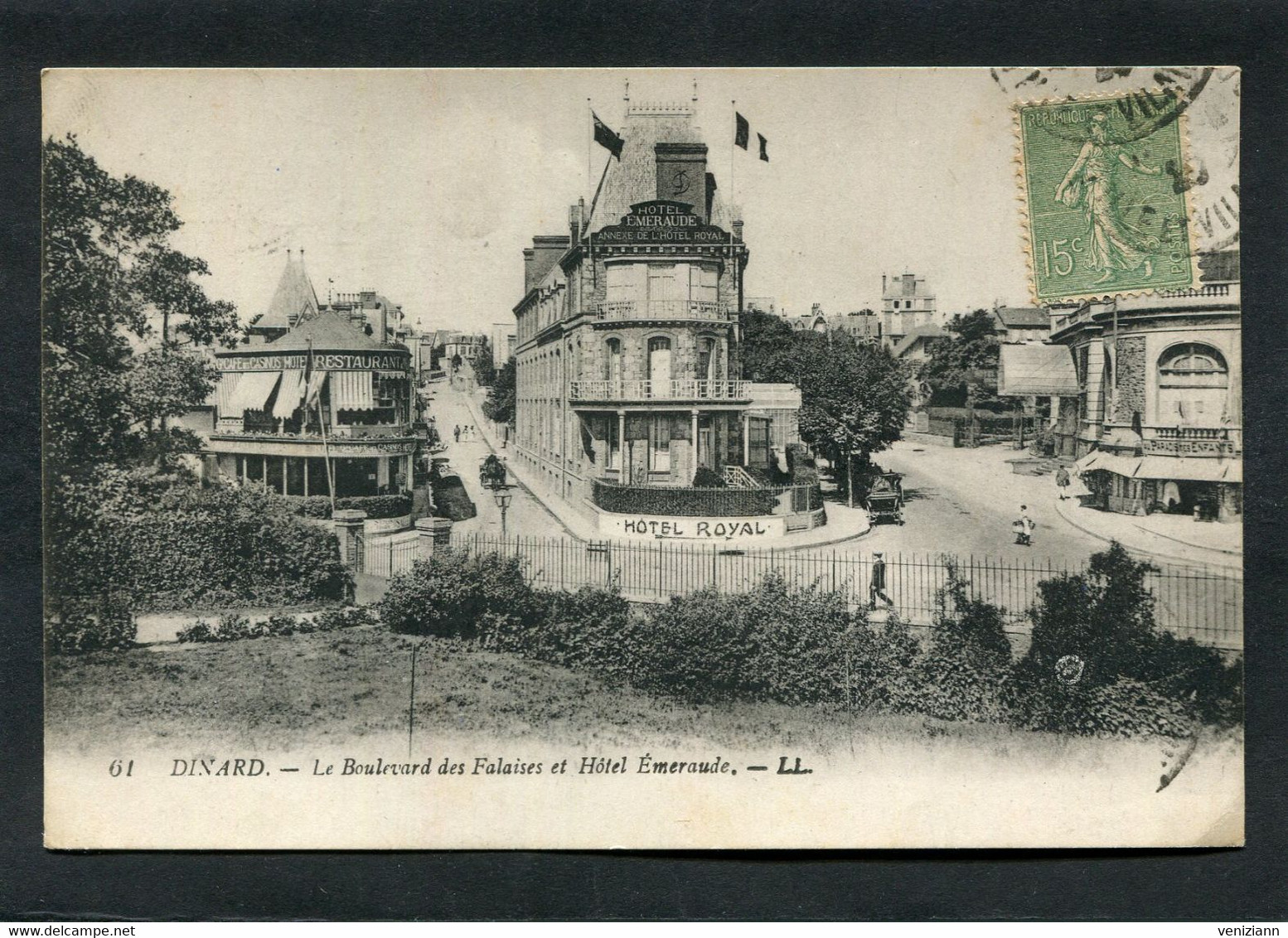 CPA - DINARD - Le Boulevard Des Falaises Et Hôtel Emeraude - Dinard