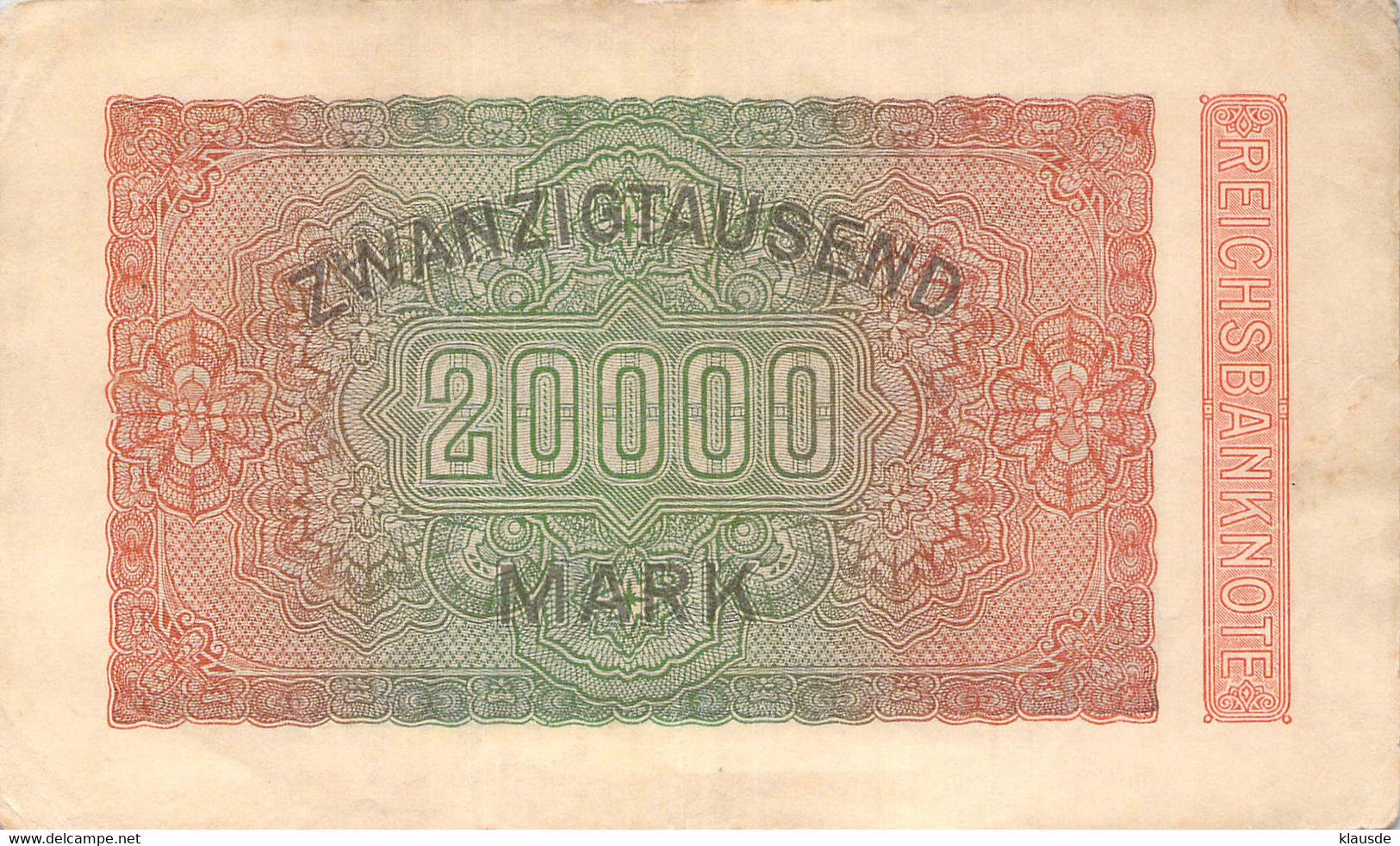 20.000 Mark 1923 AU/EF (II) J-MM 580244 - 20.000 Mark