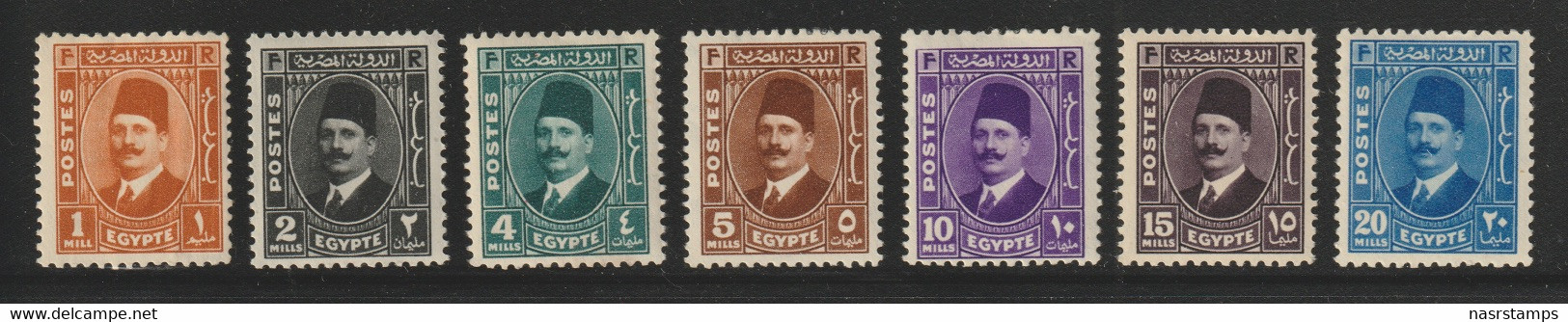 Egypt - 1936-37 - ( King Fouad Post ) - Complete Set - MNH**/MH* - As Scan - Ungebraucht