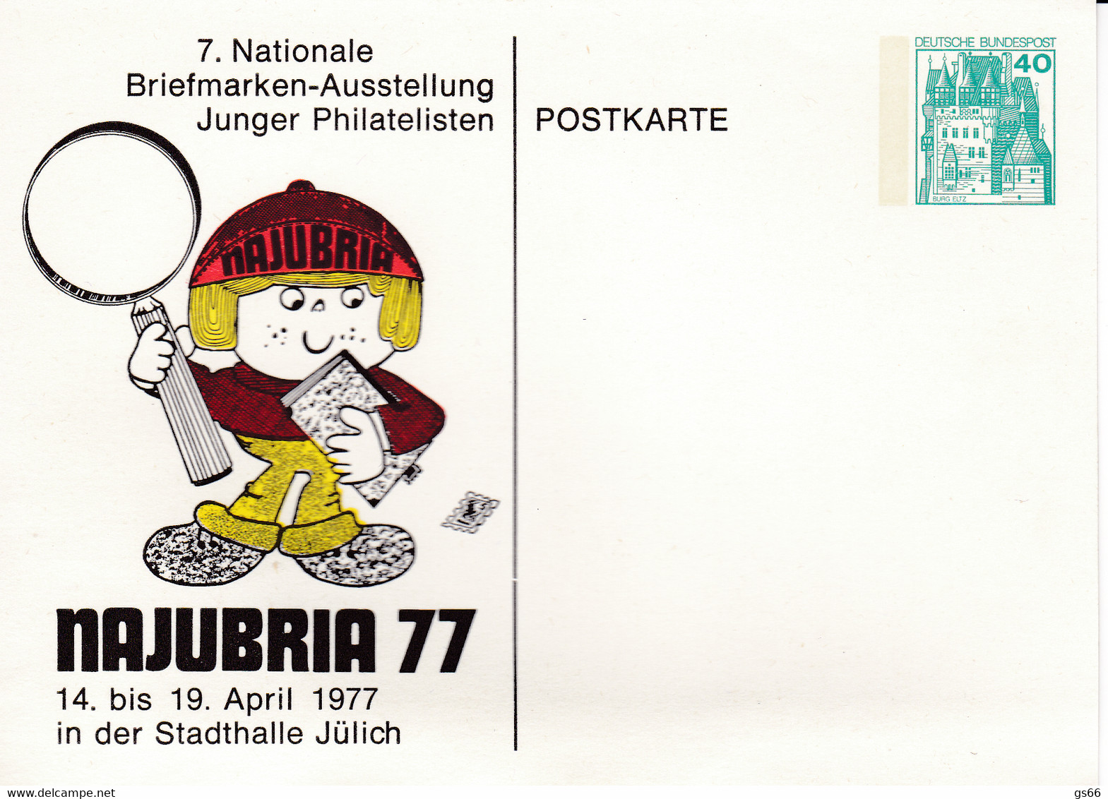 BRD, PP 100 D2/022, BuSchl. 40,  Jülich, NAJUBRIA 77 - Private Postcards - Mint