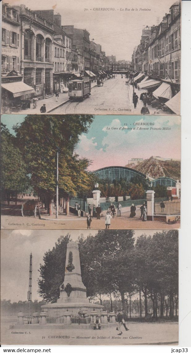 50 CHERBOURG  -  LOT DE 15 CARTES  - - Cherbourg