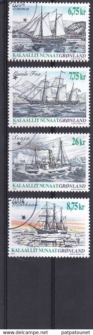 Groenland YV 387/9 O 2003 Voiliers Et Bateau à Vapeur - Used Stamps