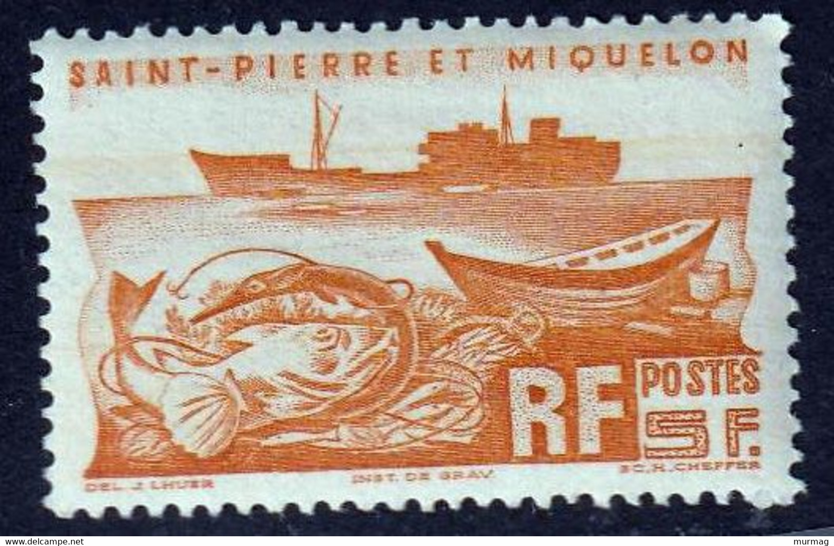 ST-PIERRE-ET-MIQUELON- Série Courante : Chalutier ; Morue - Y&T N° 338-329-353 - 1947, 1957 - Sonstige & Ohne Zuordnung