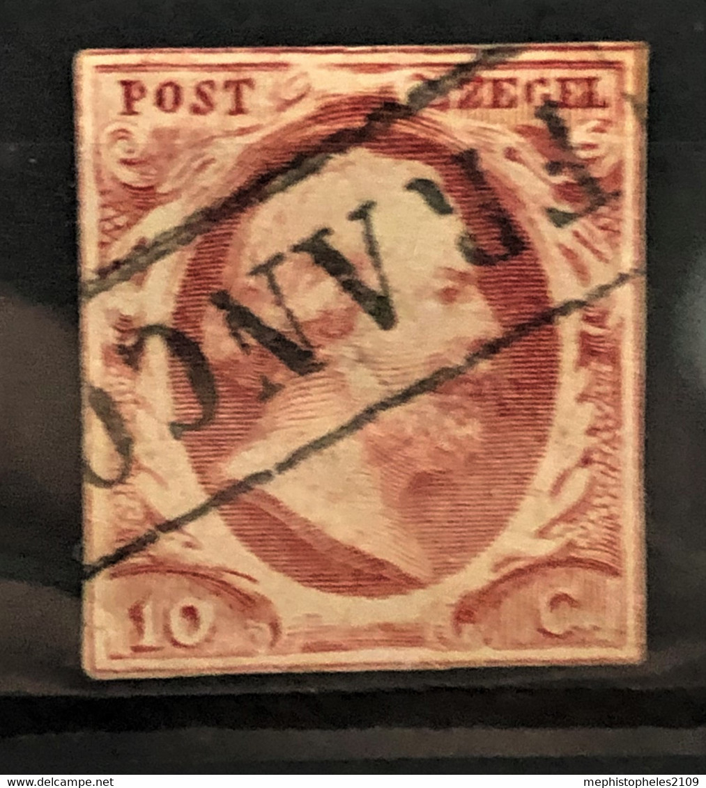 NETHERLANDS 1852 - Canceled - Sc# 2 - 10c - Gebruikt