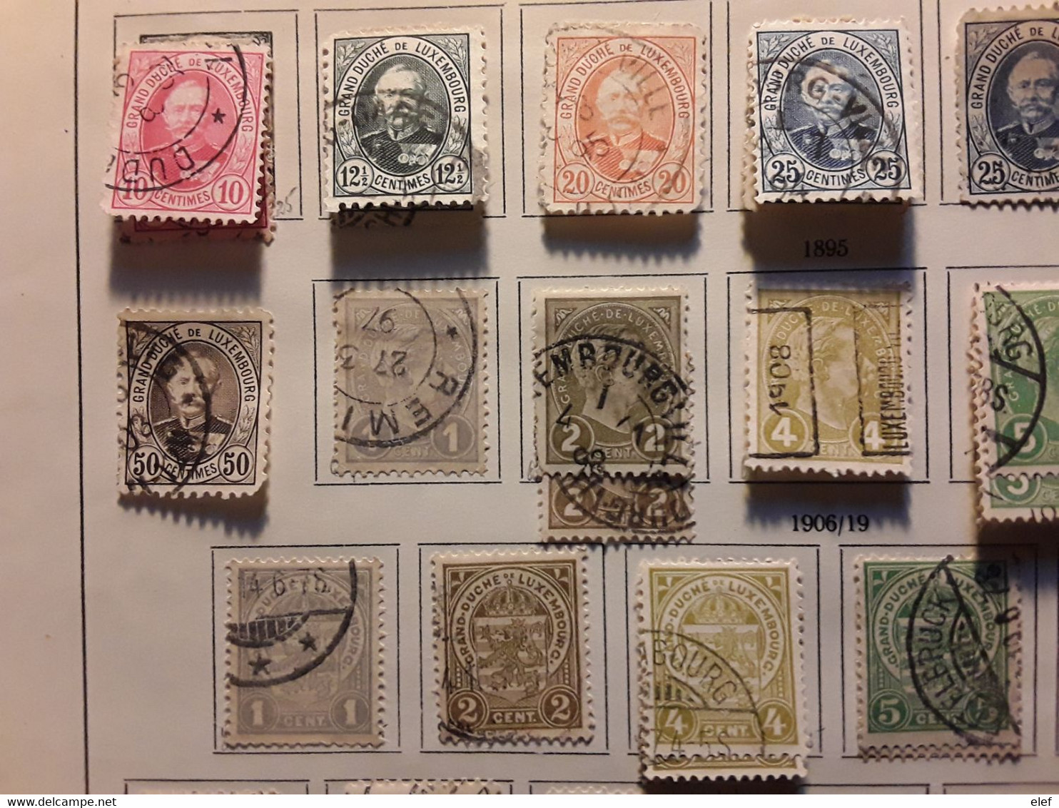 LUXEMBOURG 1859 - 1907 Collection 56 Timbres Neufs Et Obl Dont Taxe,service Sur Page Album Ancienne,  TB Cote 80 Euros - Collections